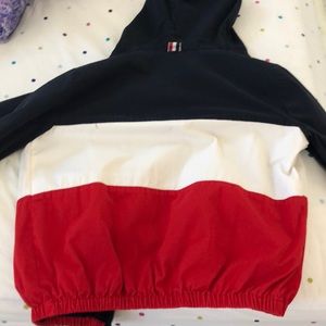 Red,white,&blue oversized windbreaker